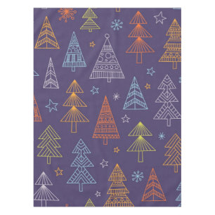 Christmas tree pattern tablecloth