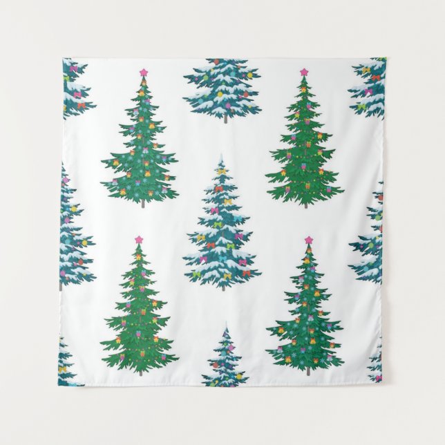 Christmas tree pattern tapestry (Front)