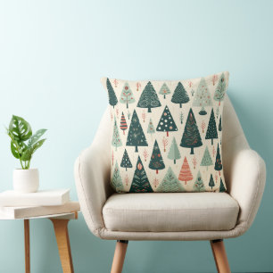 Christmas Tree Pattern Throw Pillow