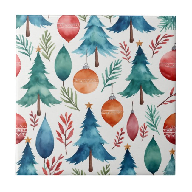 Christmas Tree Pattern Tile (Front)