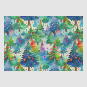 Christmas tree pattern tissue paper