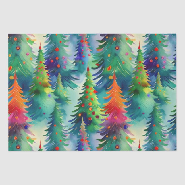 Christmas tree pattern tissue paper (Front)