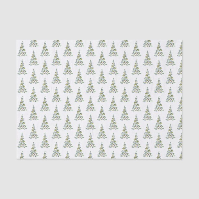 Christmas Tree Pattern Tissue Paper (Front)