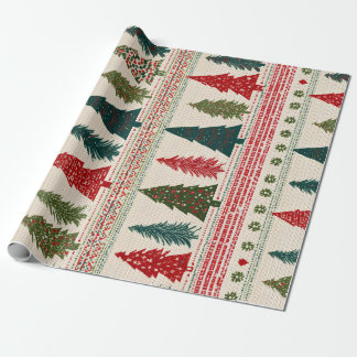 Christmas Tree Patterned Wrapping Paper