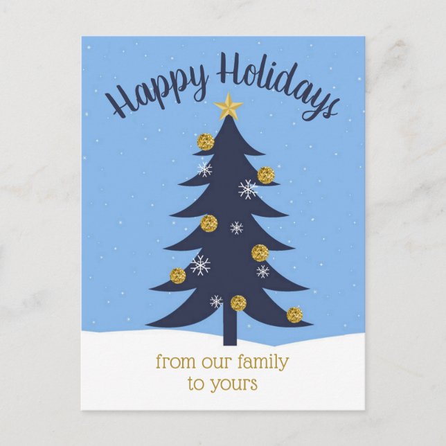 Christmas Tree Personalized Postcard (Front)