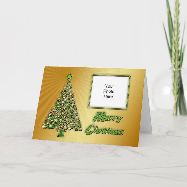 Christmas tree Photo Card (Front)