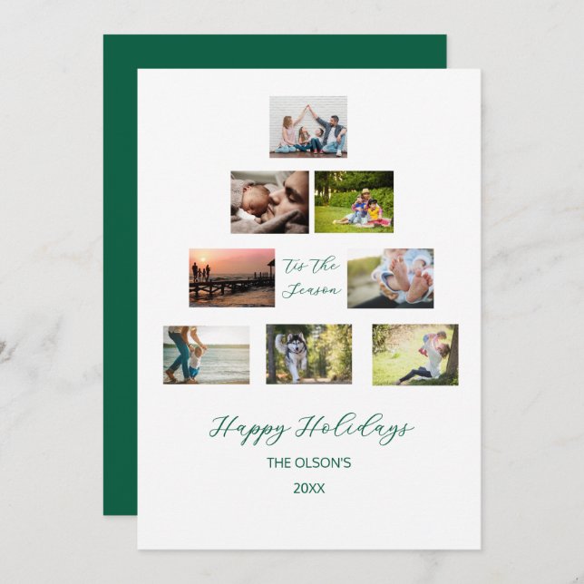 Christmas Tree Photo Card Holiday Card (Front/Back)