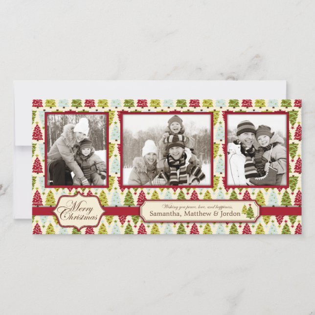 Christmas Tree Photo Card Trio (Front)