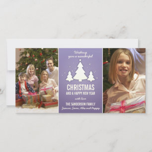 Christmas Tree Photo Card Two Photographs