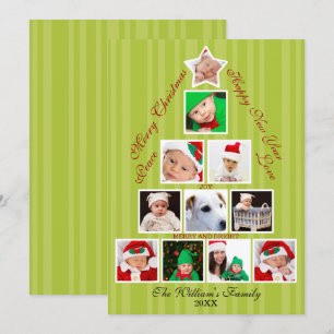 Christmas Tree Photo Collage Holiday Card