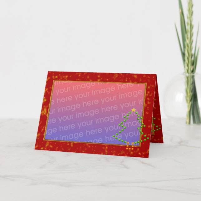 Christmas Tree Photo Frame Card (Front)