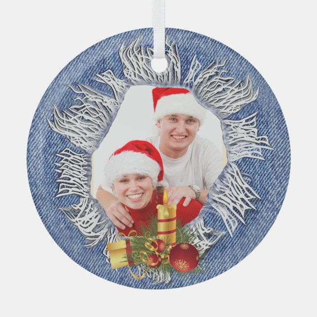 Christmas tree photo Ornament (Front)