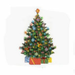 Christmas Tree Photo Sculpture Ornament<br><div class="desc">This 3D acrylic Christmas ornament of a decorated Christmas tree comes with a red ribbon for hanging. Final size is approximate and depends on cut-out size of image.</div>