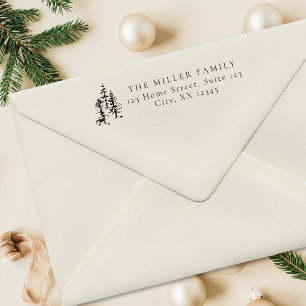 Christmas Tree   Pine tree Return Address  Self-inking Stamp