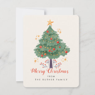 Christmas Tree Pines Holiday Cute Card