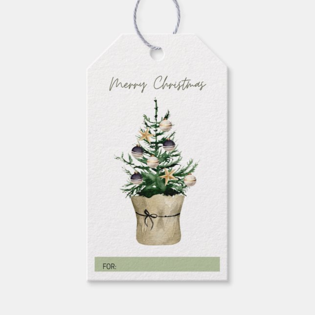Christmas Tree Plant Gift Tag (Front)