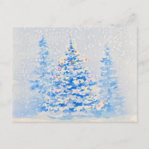 christmas tree postcard