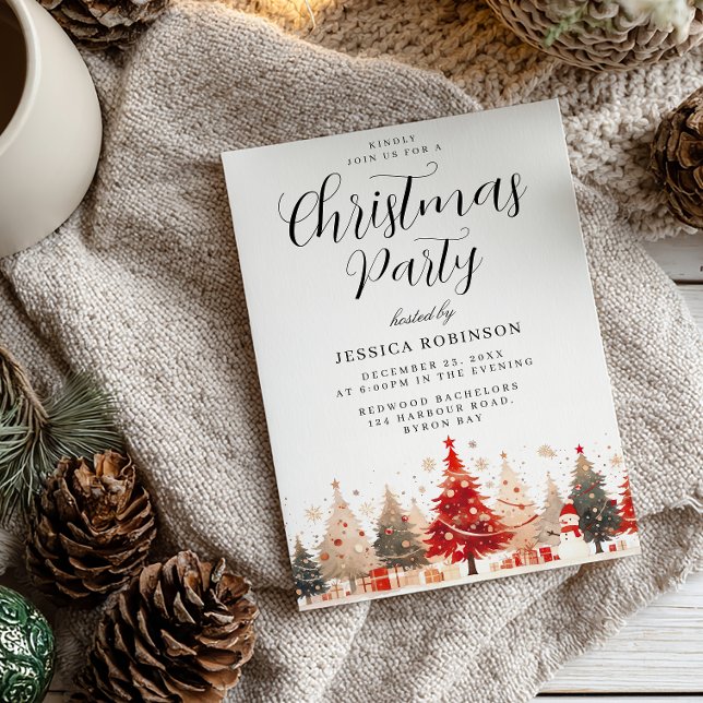 Christmas Tree & Presents All Event Xmas Party  Invitation (Creator Uploaded)