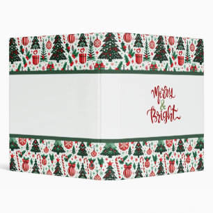 Christmas tree, presents, candy cane binder