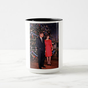 Christmas Tree President John Kennedy & Jacqueline Mug