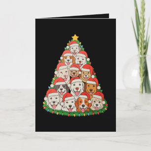 Christmas Tree Puppies Xmas Puppy Dog Mom Dad Holiday Card