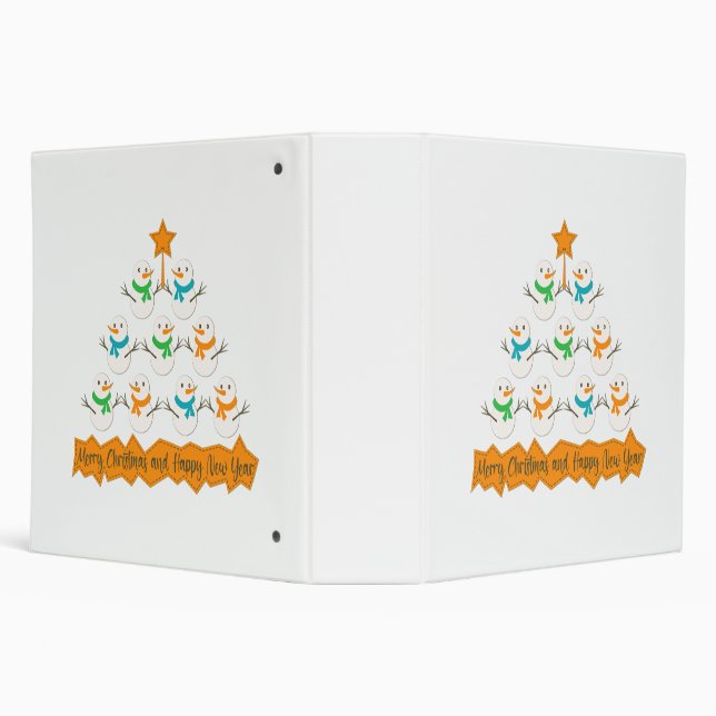 Christmas tree pyramid made of xmas snowmen binder (Background)