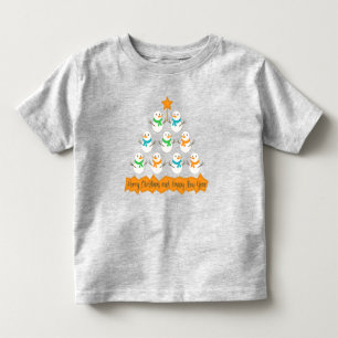 Christmas tree pyramid made of xmas snowmen toddler t-shirt