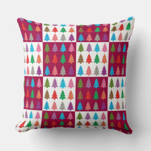 Christmas tree quilt pattern throw pillow