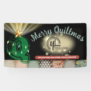 Christmas tree quilter quilting craft show booth banner