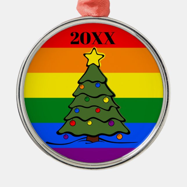 Christmas Tree | Rainbow Ornament | Message (Front)