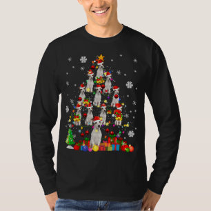 Christmas Tree Rat Terrier Christmas Santa Dog Lov T-Shirt