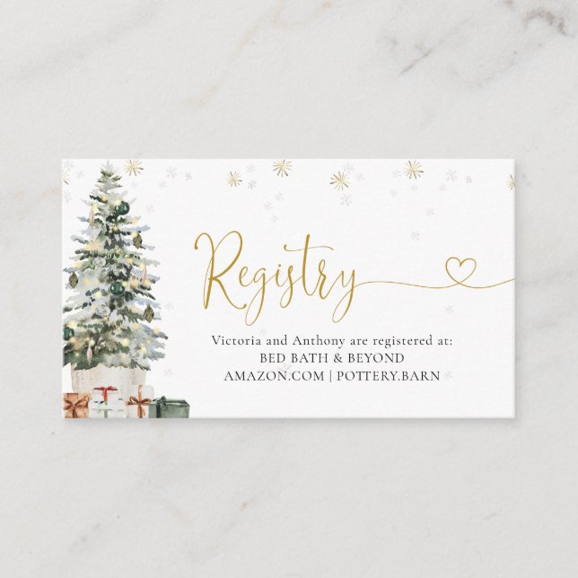 Christmas Tree Registry Enclosure Card (Front)