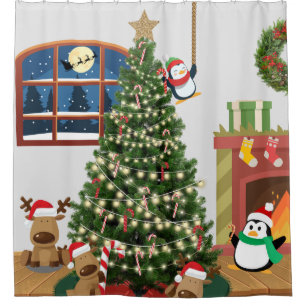 Christmas Tree Reindeer Penguin Candy Cane