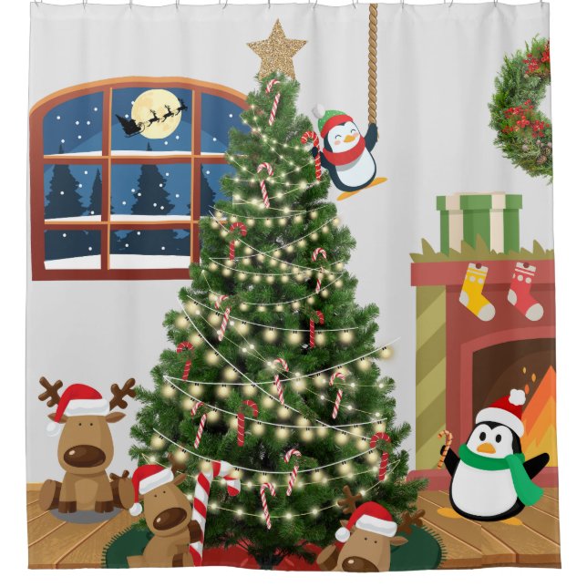Christmas Tree Reindeer Penguin Candy Cane (Front)