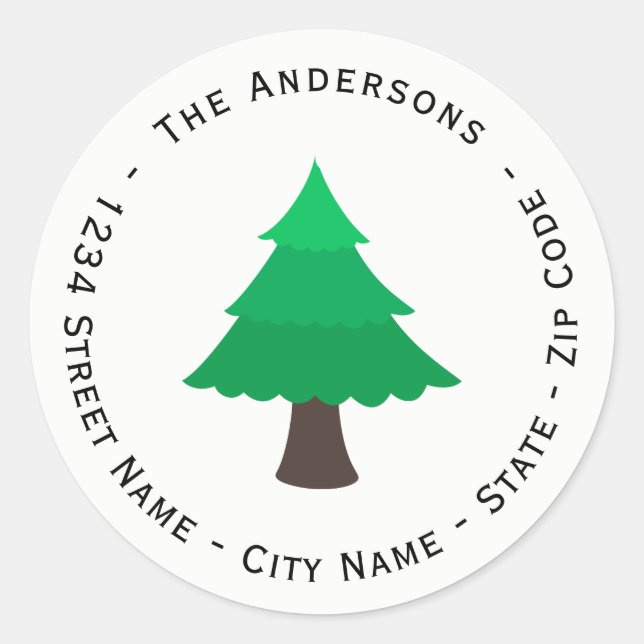 Christmas Tree Return Address Label (Front)