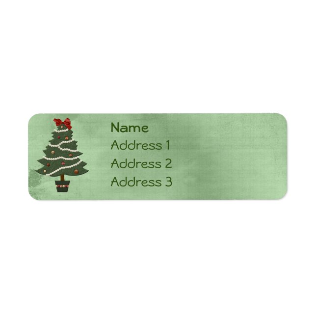 Christmas Tree Return Address Label (Front)