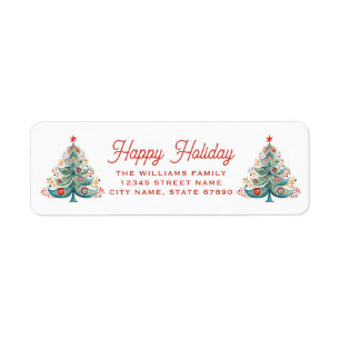 Christmas Tree Return Address Labels