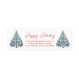 Christmas Tree Return Address Labels