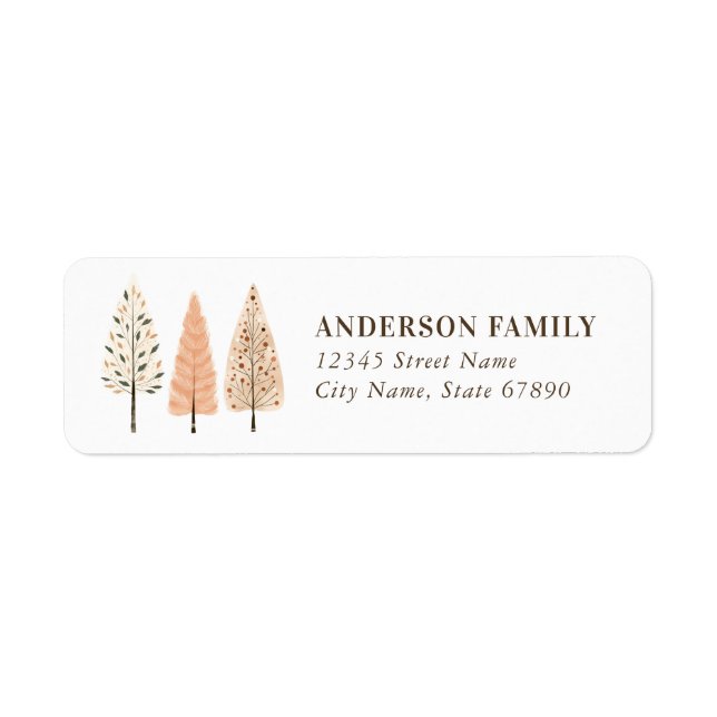 Christmas Tree Return Address Labels (Front)