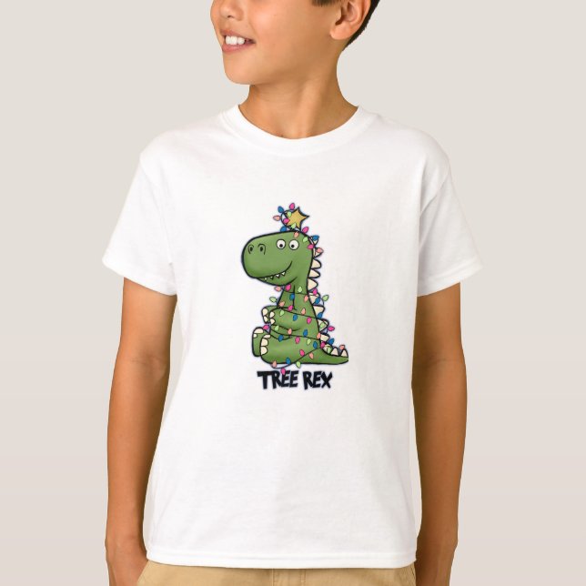 Christmas tree rex t shirt. T-Shirt (Front)