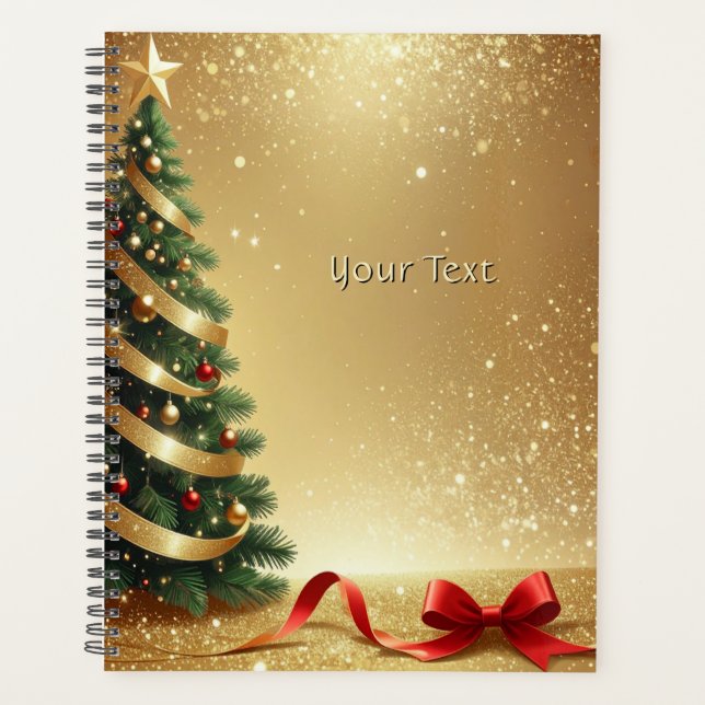 Christmas Tree Ribbons Holiday Planner (Front)