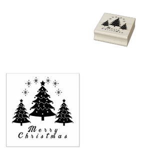 Christmas Tree Rubber Stamp