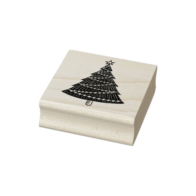 Christmas Tree Rubber Stamp (Stamp)