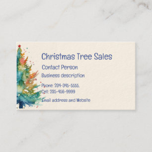 Christmas Tree Sales Business Card