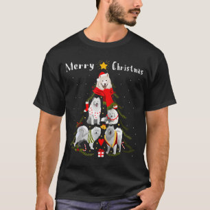 Christmas Tree Samoyed Lover Xmas Dog Owner New Ye T-Shirt