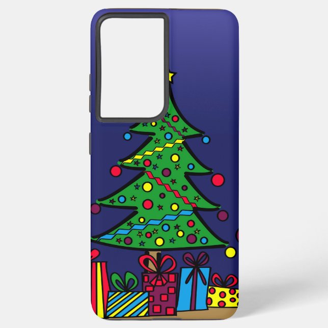 Christmas tree samsung galaxy s21+ case (Back)