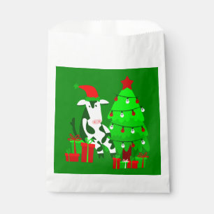 christmas tree santa claus cow  favour bag