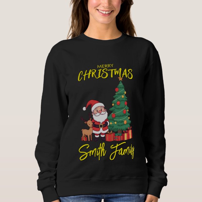 Christmas Tree Santa Clause Sweatshirt (Front)