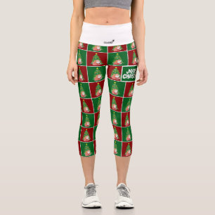 Christmas tree Santa customizable blackfly Capri Leggings