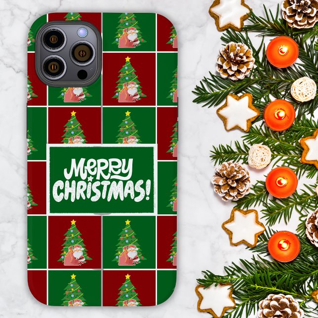 Christmas tree | Santa | customizable Case-Mate iPhone Case (Creator Uploaded)